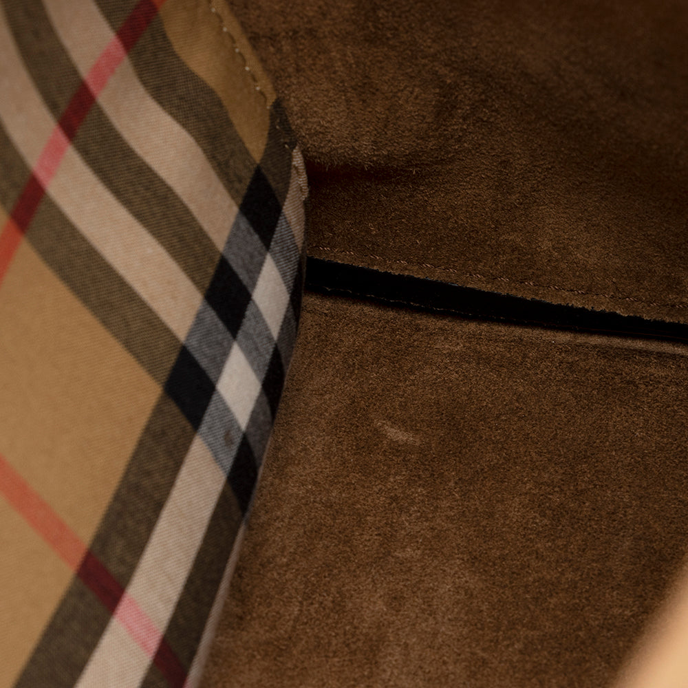 Burberry Leather Crest Grommet Detail Tote (SHF-20382)