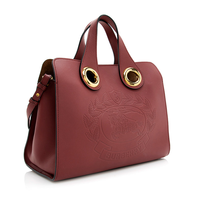 Burberry Leather Crest Grommet Detail Tote (SHF-20382)