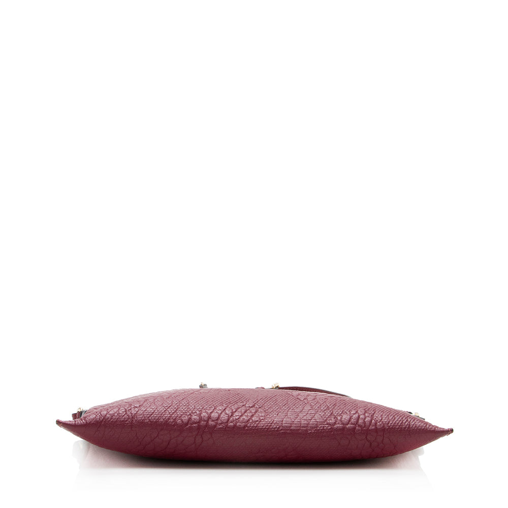 Burberry Leather Embossed Check Peyton Crossbody Bag (SHF-19230)