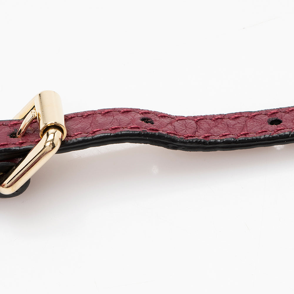 Burberry Leather Embossed Check Peyton Crossbody Bag (SHF-19230)