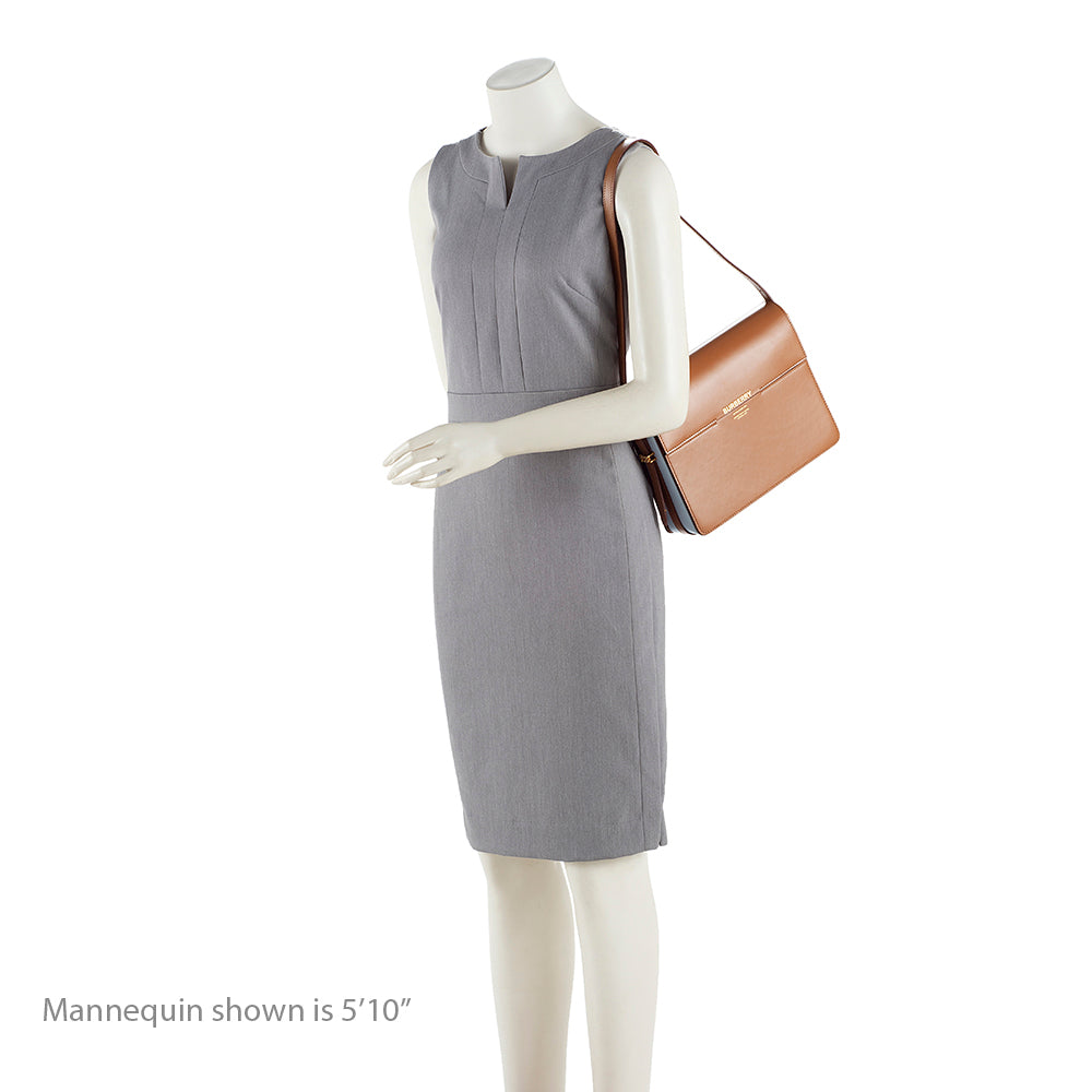 Burberry Leather Grace Large Flap Shoulder Bag (SHF-18273)