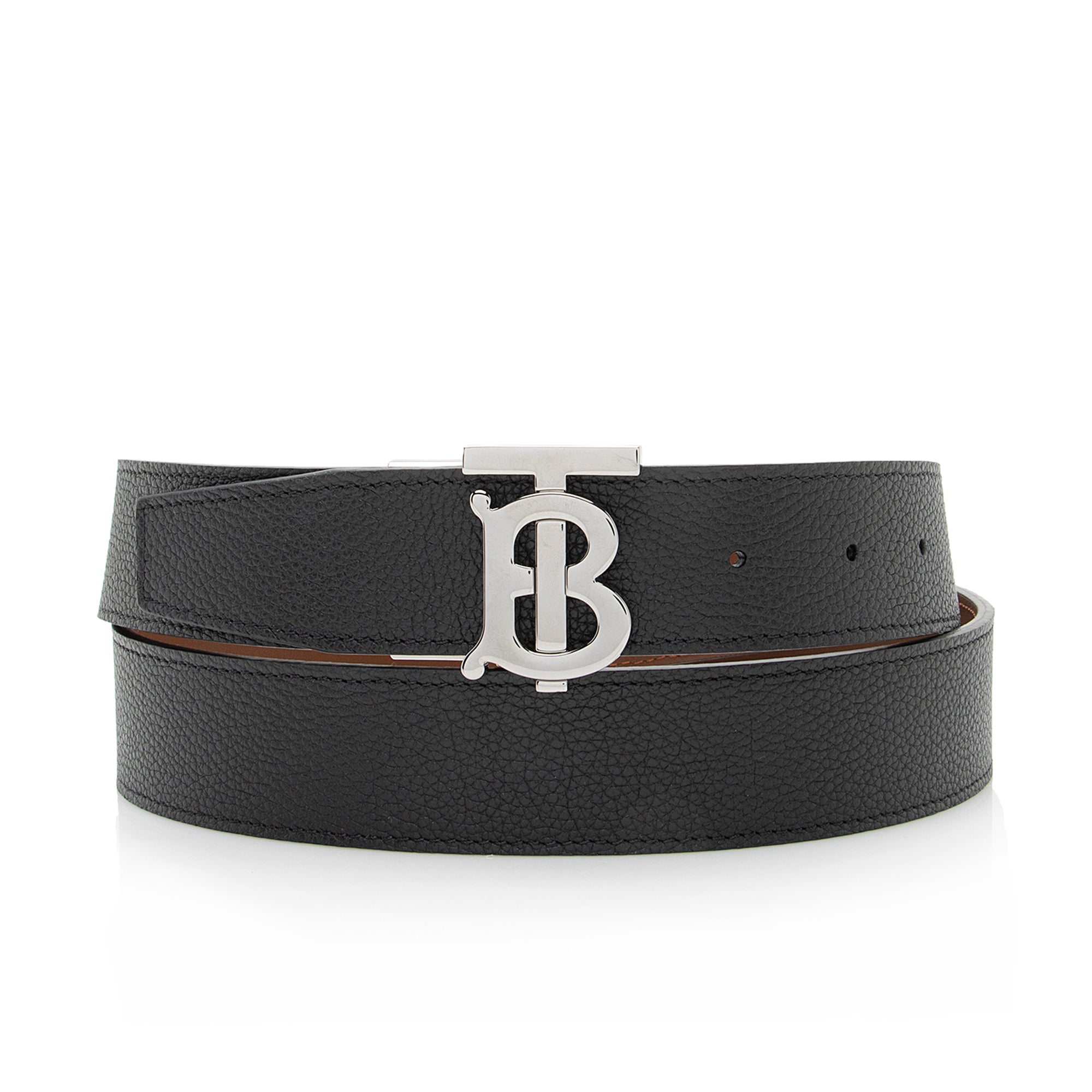 Burberry Leather Reversible TB Monogram Belt - Size 42 / 105 (SHF-23855)