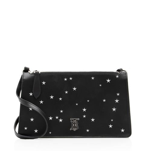 Burberry Leather Star Print TB Mini Pouch (SHF-23380)
