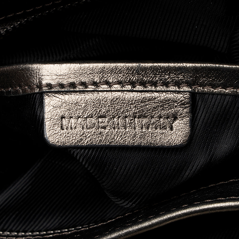 Burberry Metallic Leather Baby Beaton Satchel (SHF-14818)