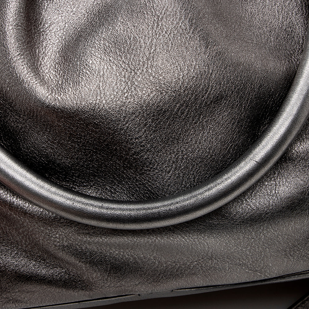 Burberry Metallic Leather Large Satchel (SHF-14682)