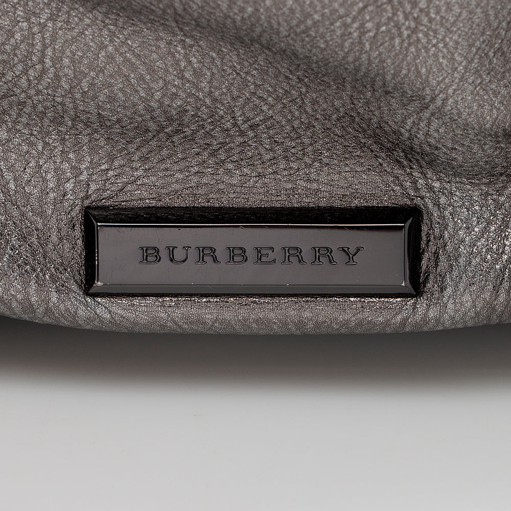 Burberry Metallic Leather Large Satchel (SHF-14682)