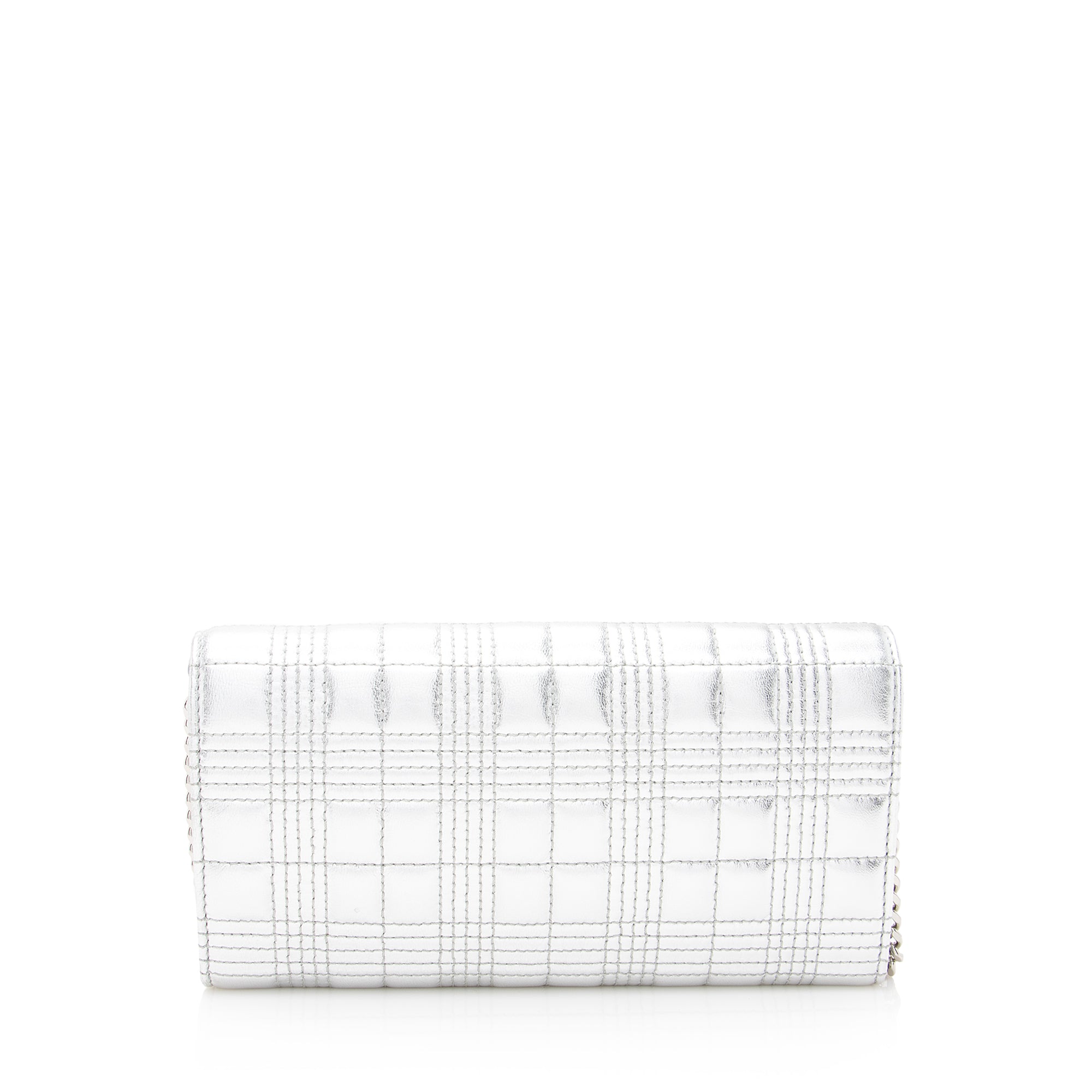 Burberry Metallic Quilted Lambskin TB Lola Wallet on Chain (SHF-22393)