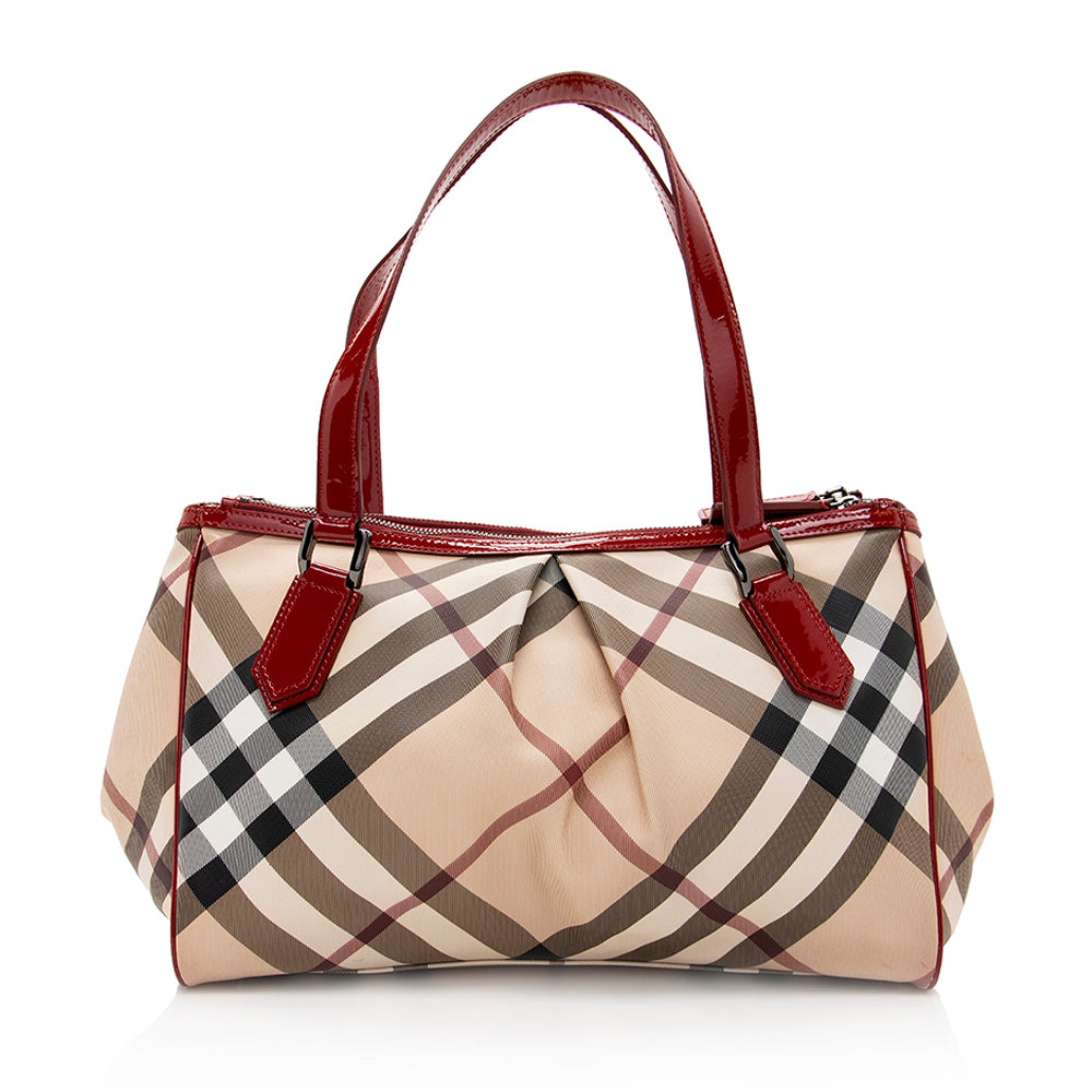 Burberry Nova Check Double Zip Tote (SHF-19266)