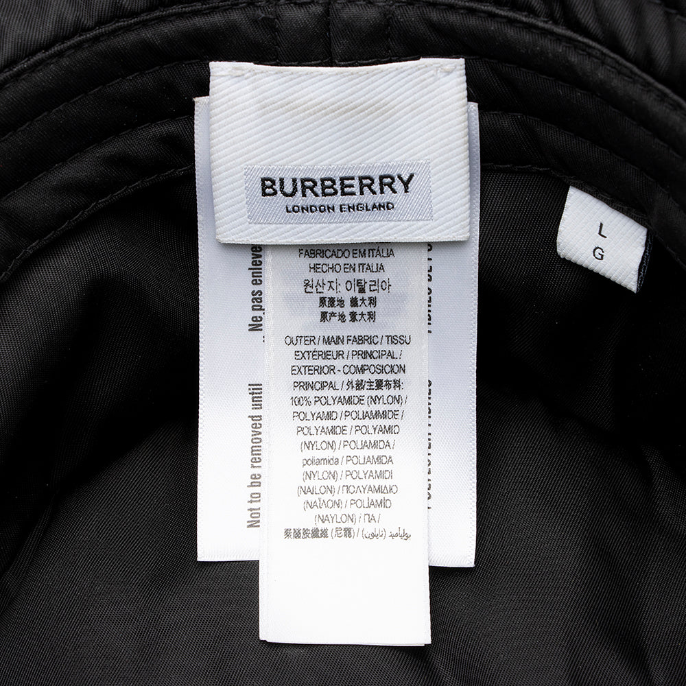 Burberry Nylon Horseferry Bucket Hat - Size L (SHF-19077)