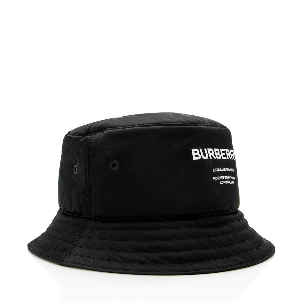 Burberry Nylon Horseferry Bucket Hat - Size L (SHF-19077)