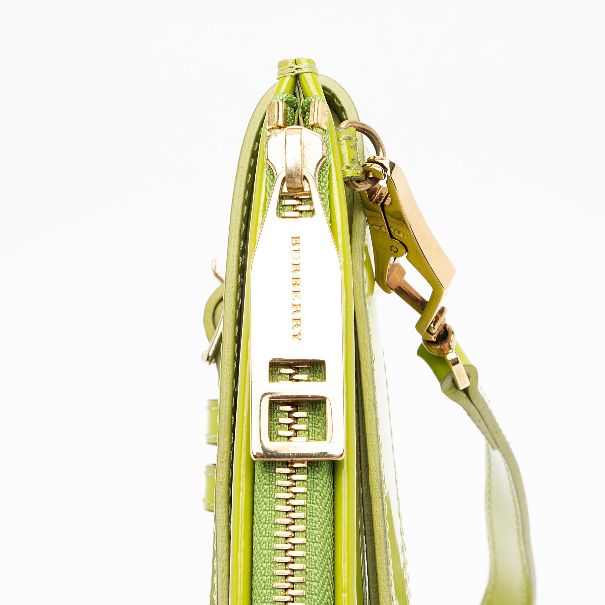 Burberry Patent Leather Parmoor Prorsum Clutch (SHF-23381)