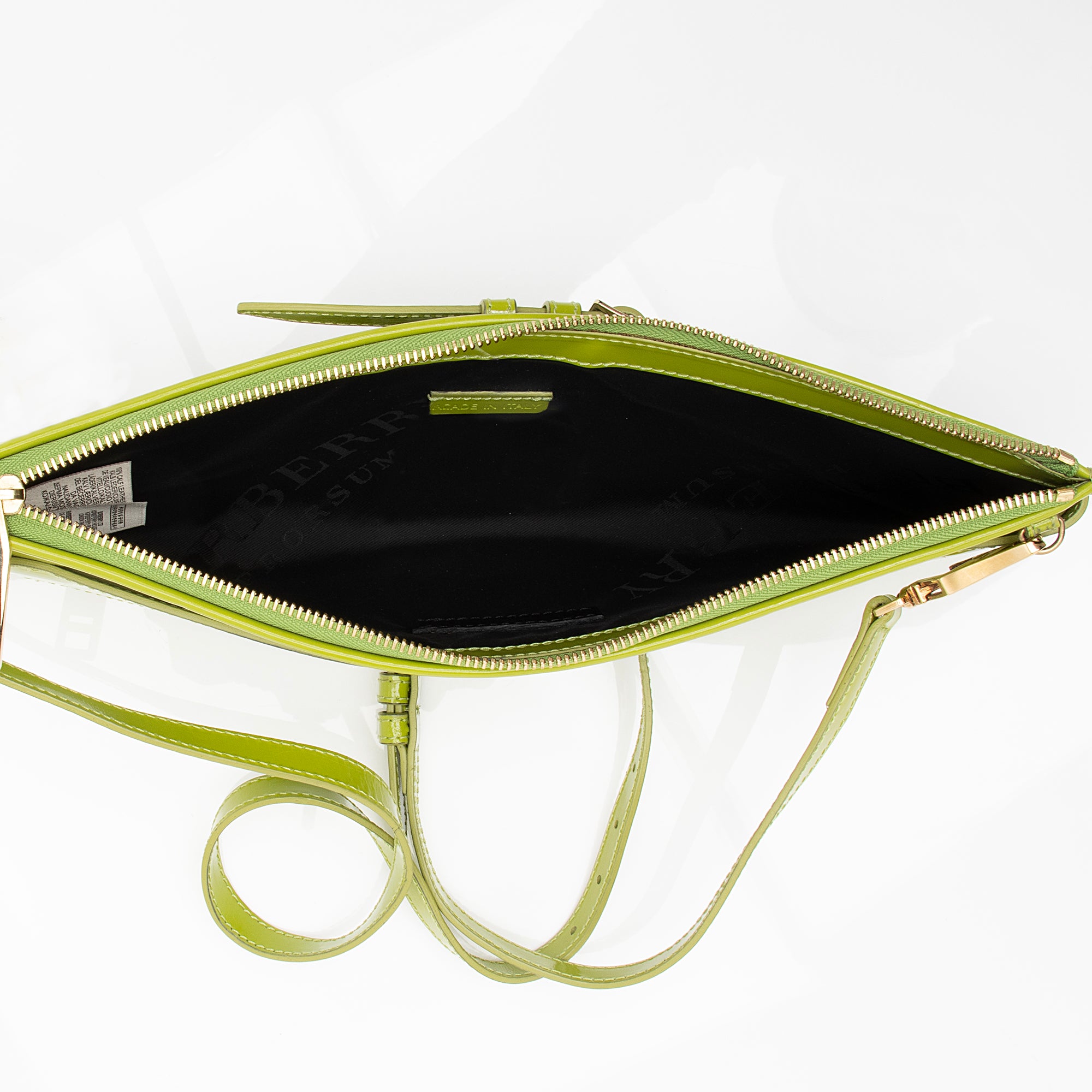 Burberry Patent Leather Parmoor Prorsum Clutch (SHF-23381)