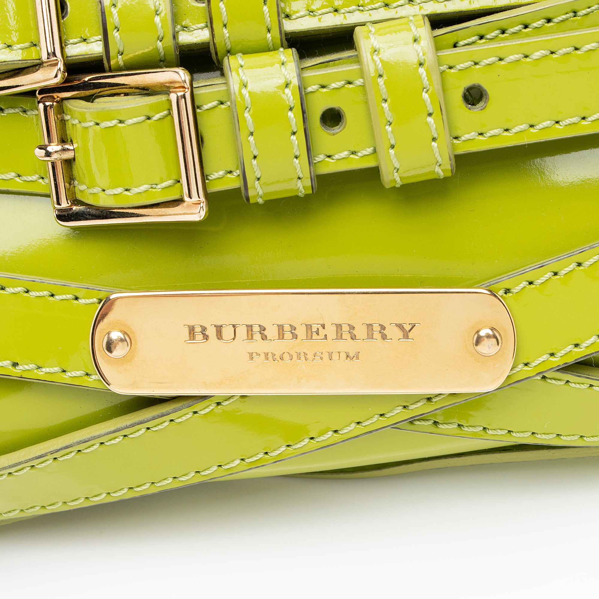 Burberry Patent Leather Parmoor Prorsum Clutch (SHF-23381)