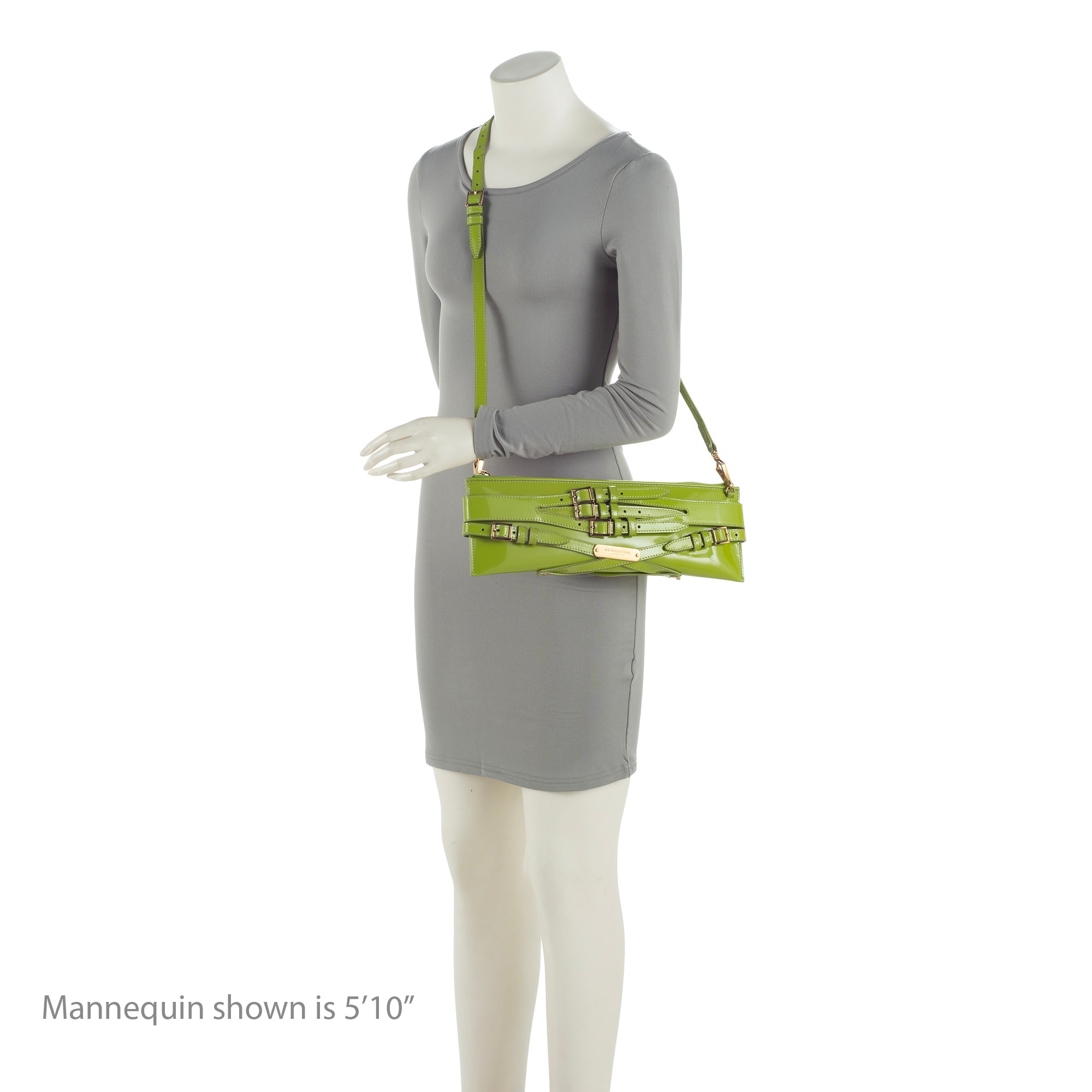 Burberry Patent Leather Parmoor Prorsum Clutch (SHF-23381)