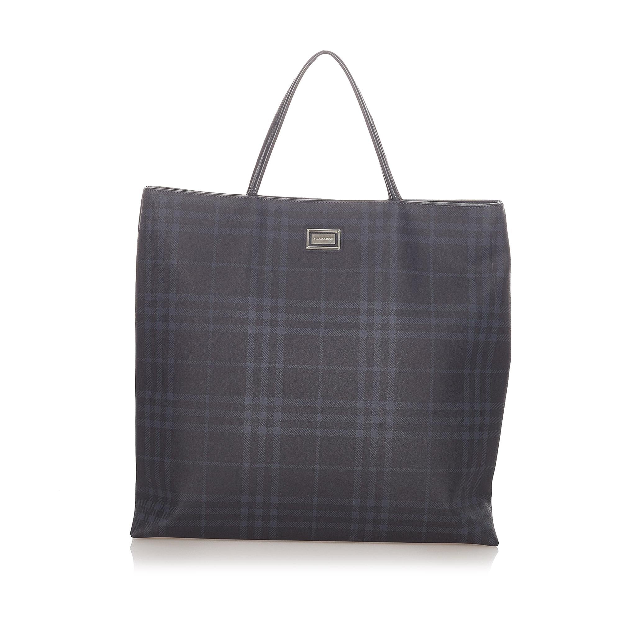 Burberry Plaid Tote Bag (SHG-21351)