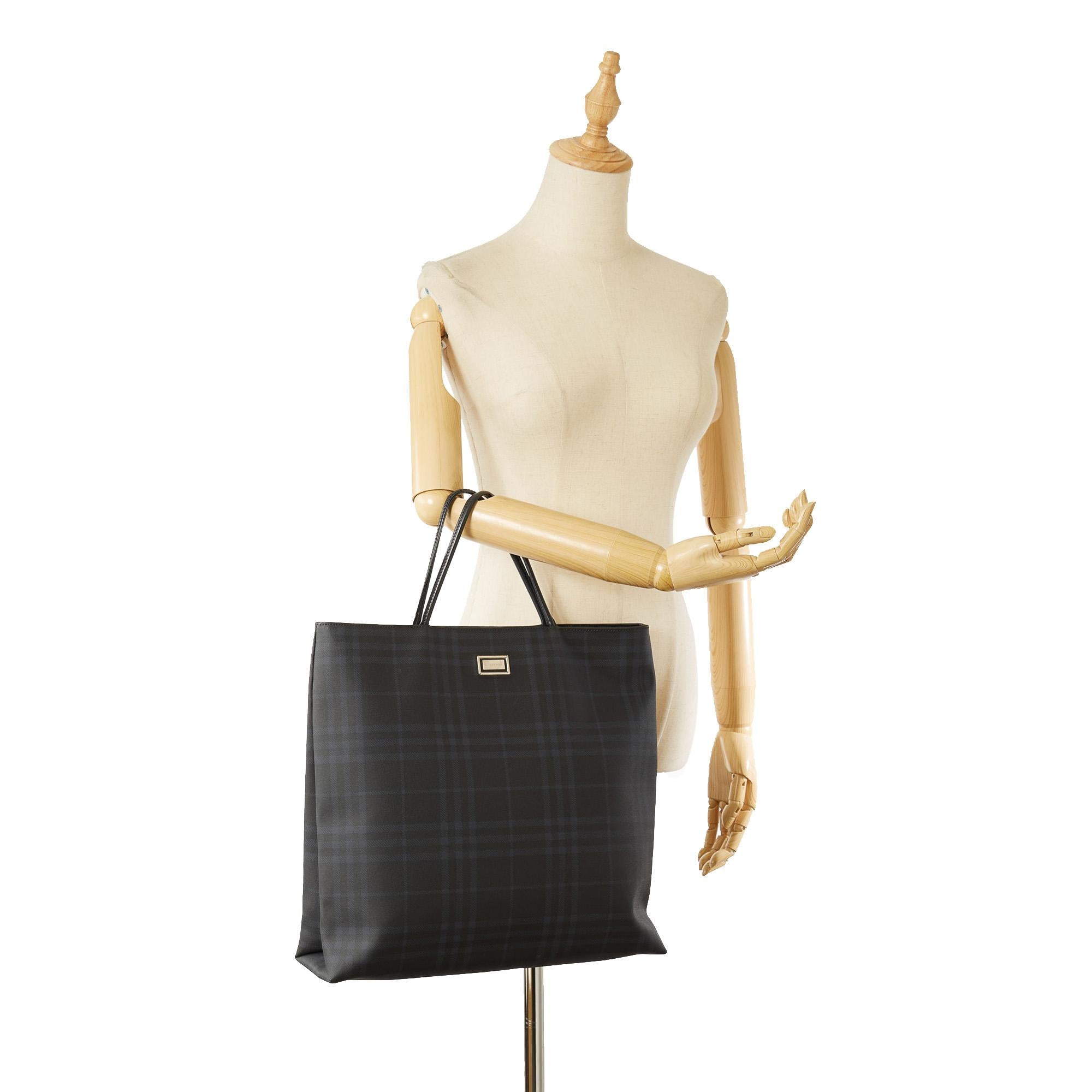Burberry Plaid Tote Bag (SHG-21351)
