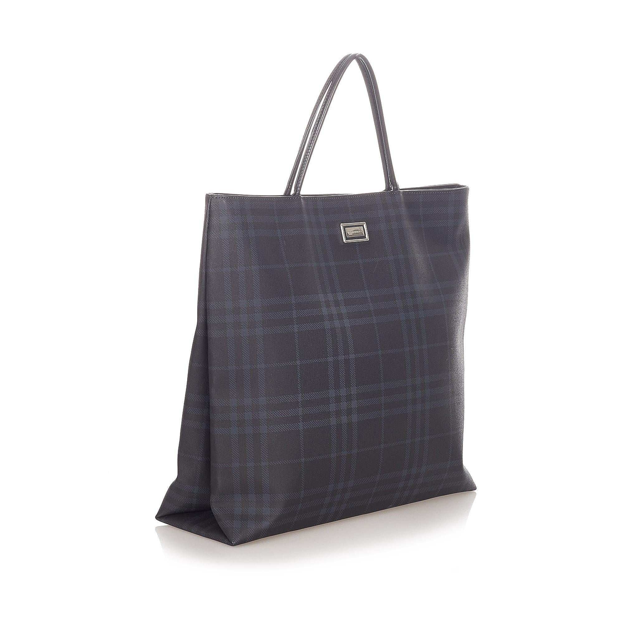 Burberry Plaid Tote Bag (SHG-21351)