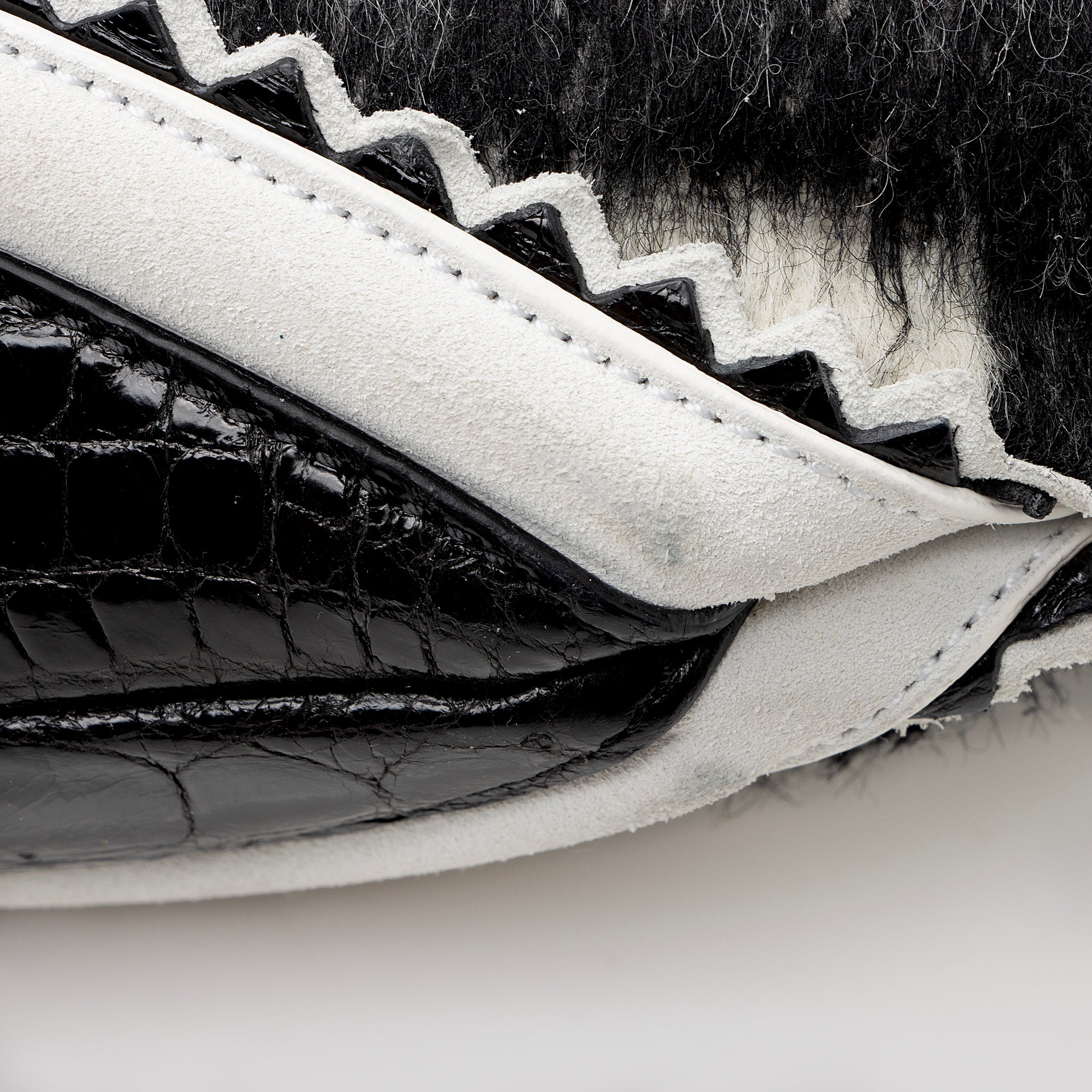 Burberry Prorsum Alpaca Alligator Suede Wilbur Crossbody Bag (SHF-22523)