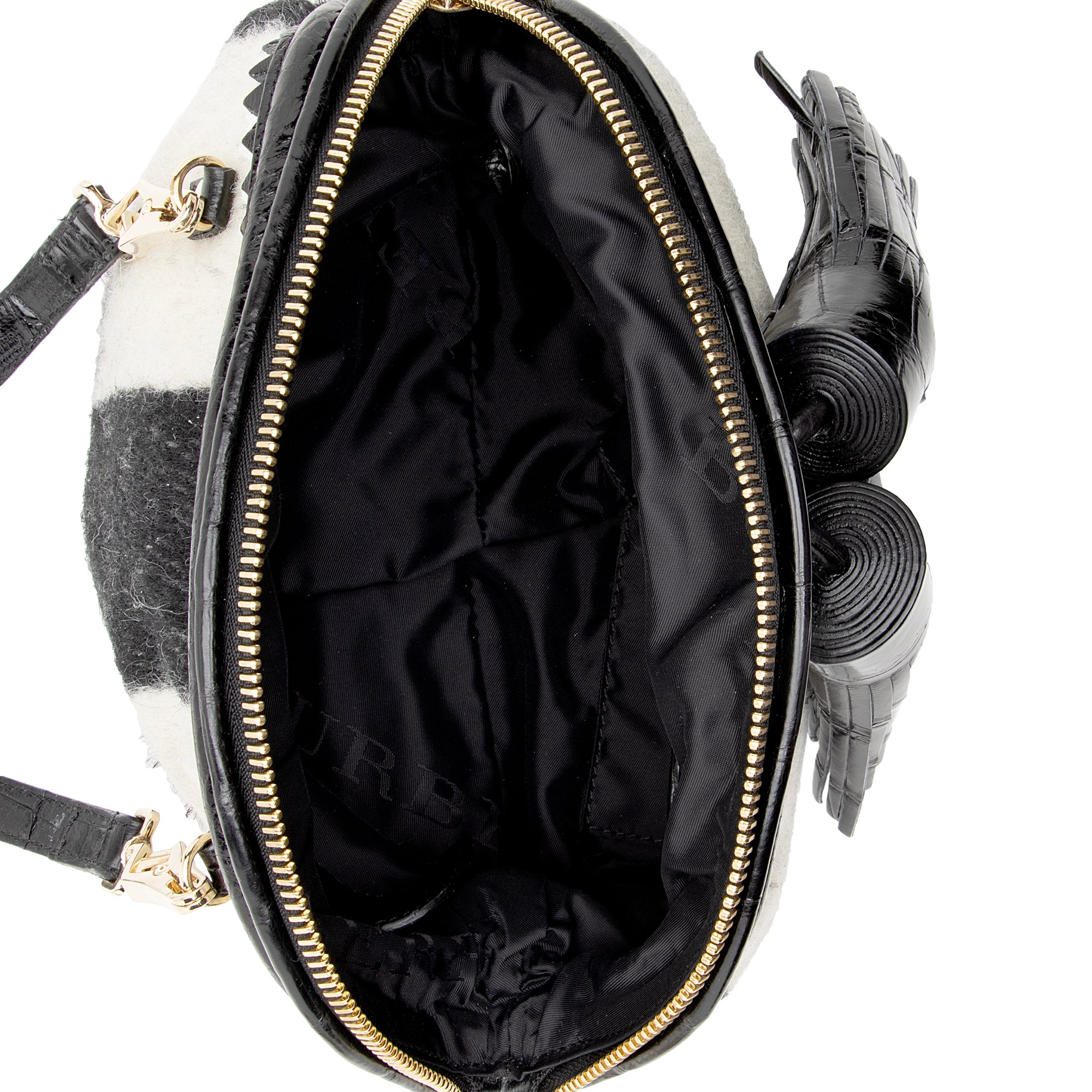 Burberry Prorsum Alpaca Alligator Suede Wilbur Crossbody Bag (SHF-22523)