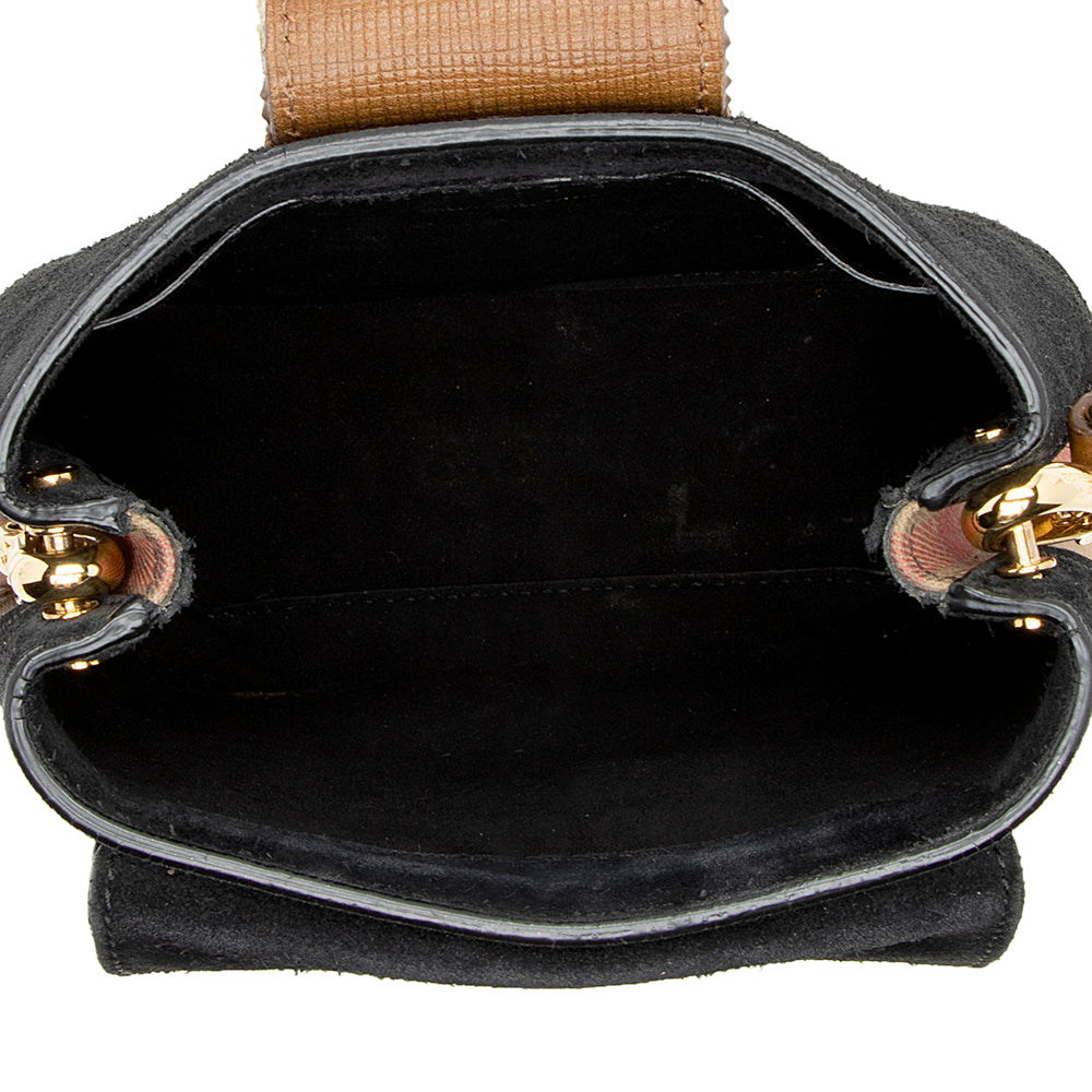 Burberry Prorsum Housecheck Buckle Crossbody Bag (SHF-14992)