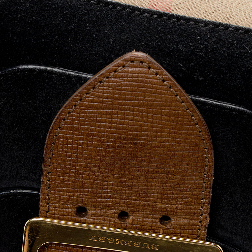 Burberry Prorsum Housecheck Buckle Crossbody Bag (SHF-14992)