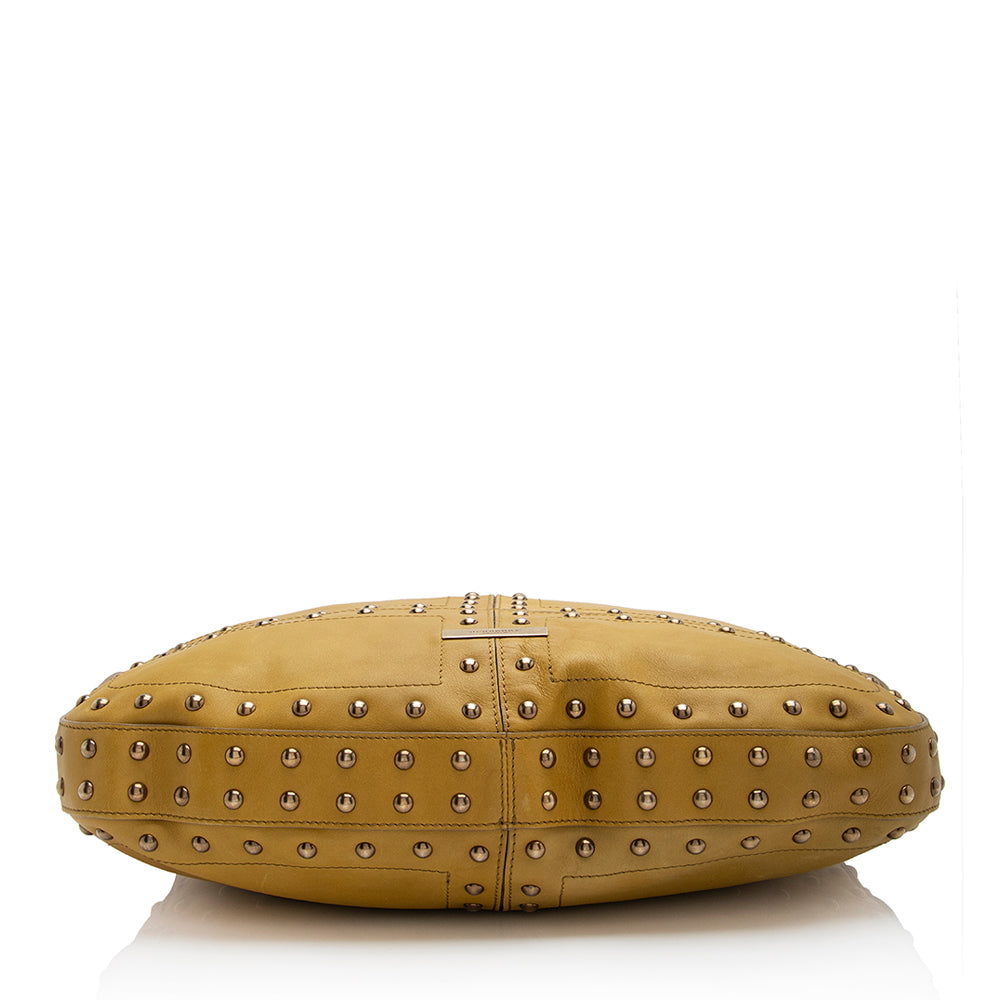 Burberry Prorsum Leather Studded Hobo (SHF-21913)