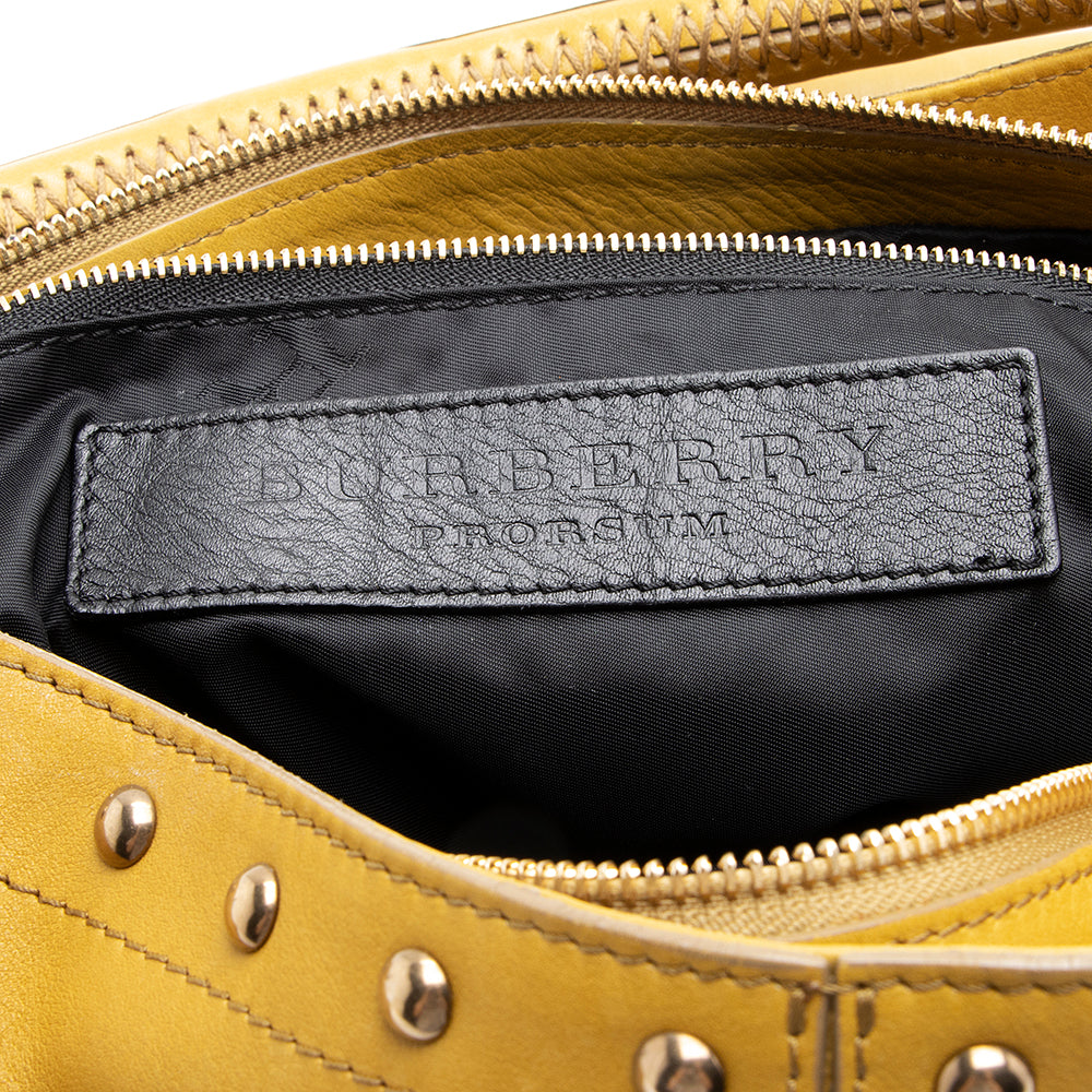 Burberry Prorsum Leather Studded Hobo (SHF-21913)