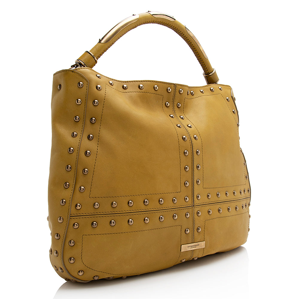 Burberry Prorsum Leather Studded Hobo (SHF-21913)