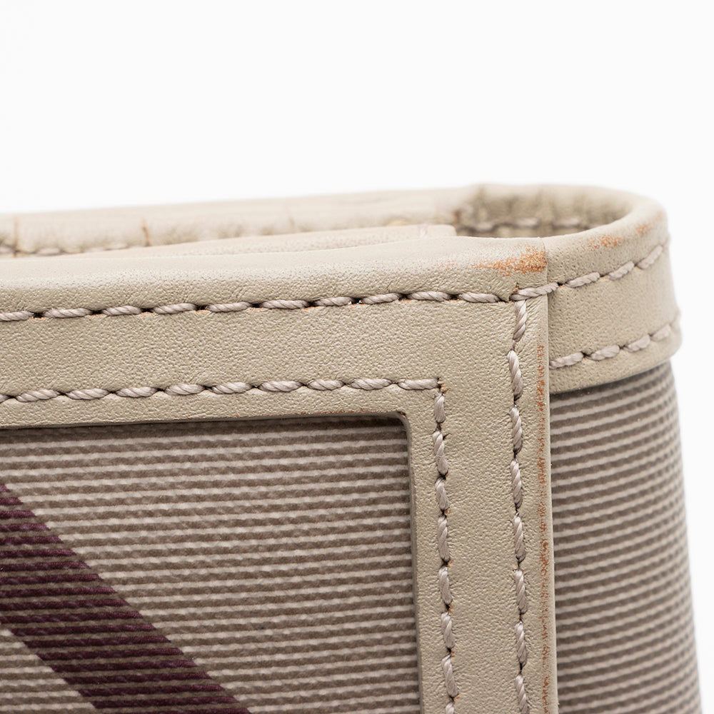 Burberry Smoked Check Continental Wallet (SHF-17591)