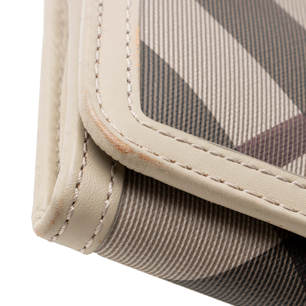 Burberry Smoked Check Continental Wallet (SHF-17591)