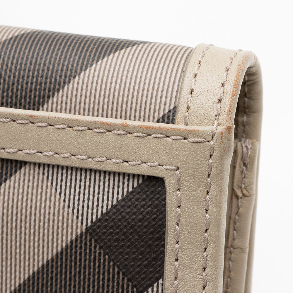 Burberry Smoked Check Continental Wallet (SHF-17591)