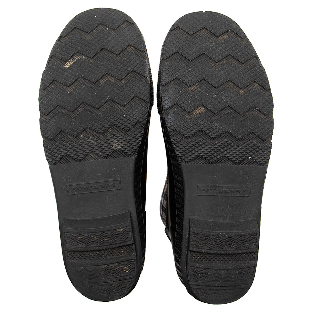 Burberry Vintage Check Neoprene Ankle Rain Boots - Size 9 / 39 (SHF-18844)