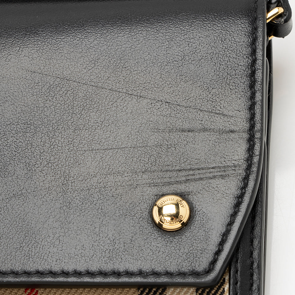 Burberry Vintage Check Phone Pocket Crossbody Bag (SHF-21987)