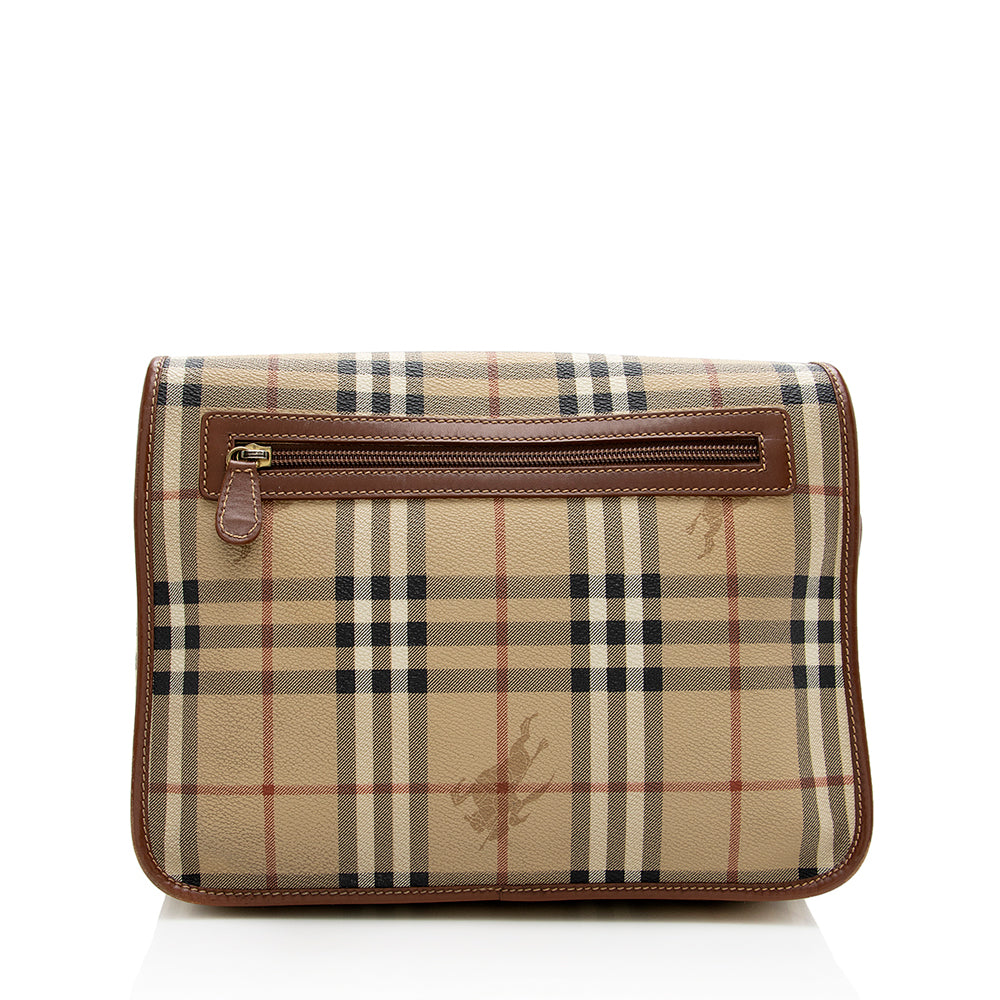 Burberry Vintage Haymarket Check Messenger Bag - FINAL SALE (SHF-18443)