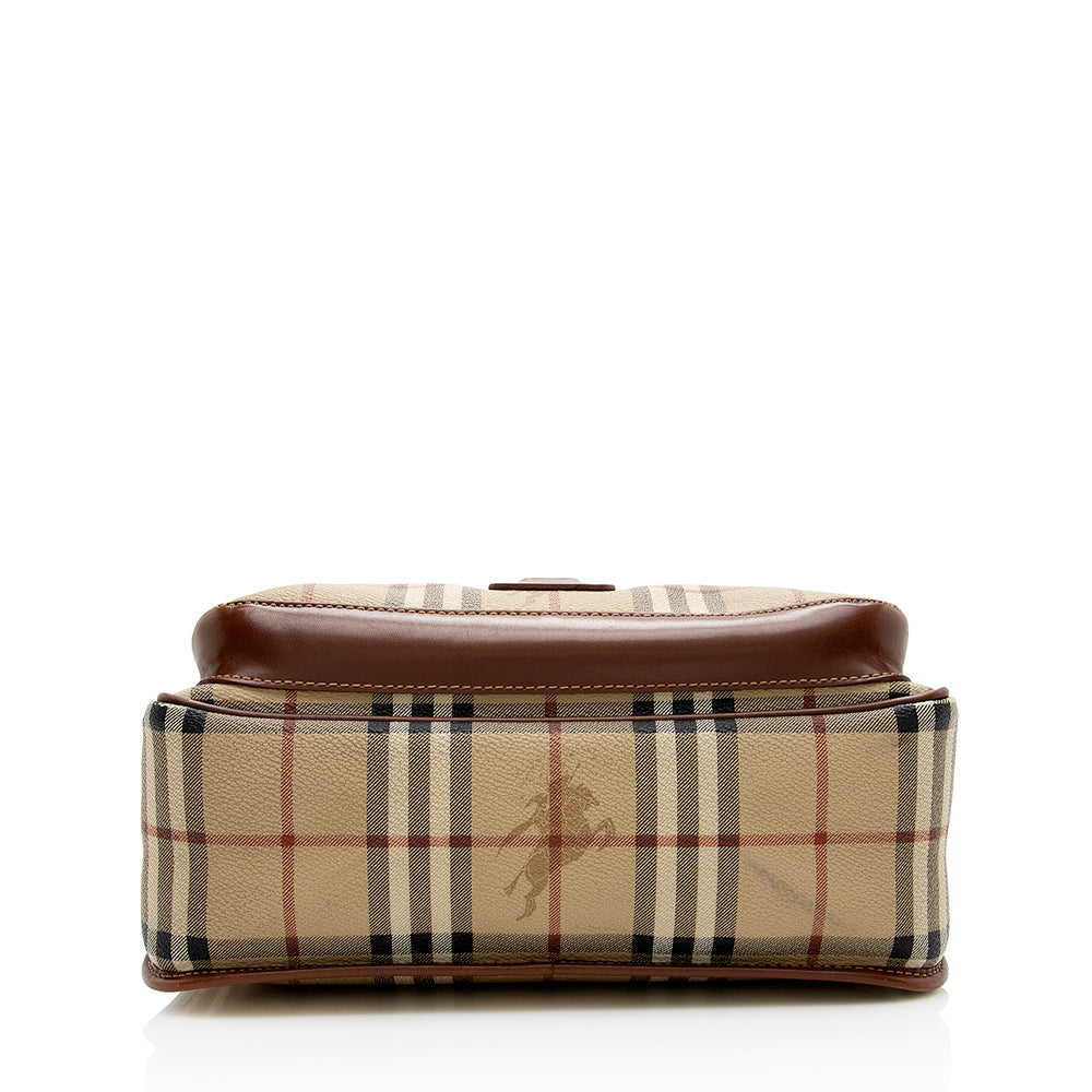 Burberry Vintage Haymarket Check Messenger Bag - FINAL SALE (SHF-18443)