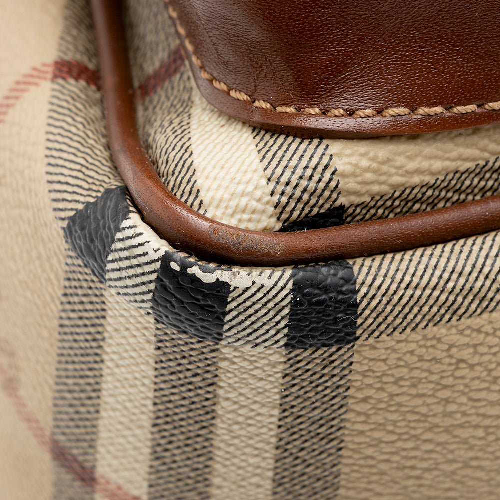 Burberry Vintage Haymarket Check Messenger Bag - FINAL SALE (SHF-18443)