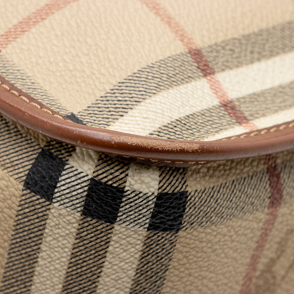 Burberry Vintage Haymarket Check Messenger Bag - FINAL SALE (SHF-18443)
