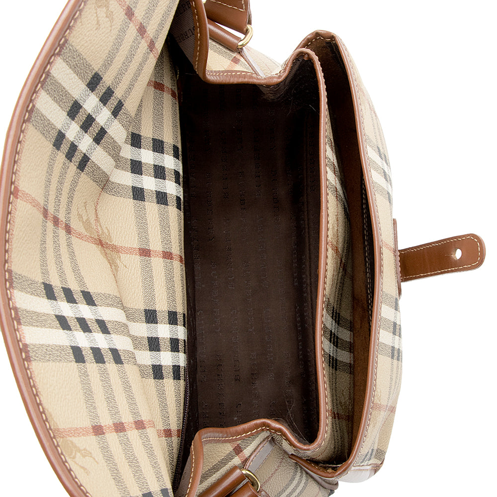 Burberry Vintage Haymarket Check Messenger Bag - FINAL SALE (SHF-18443)
