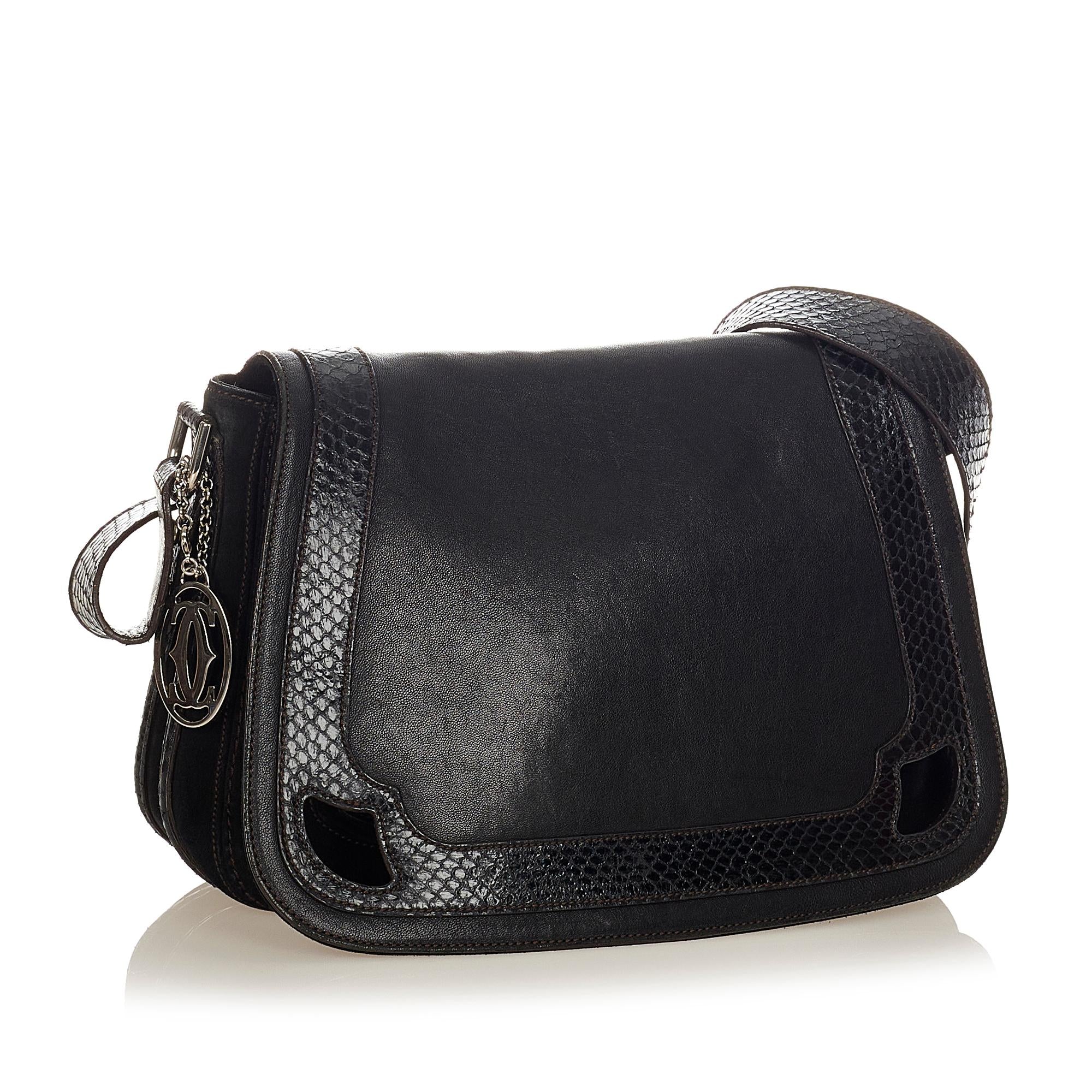 Cartier Marcello de Cartier Leather Crossbody Bag (SHG-24785)
