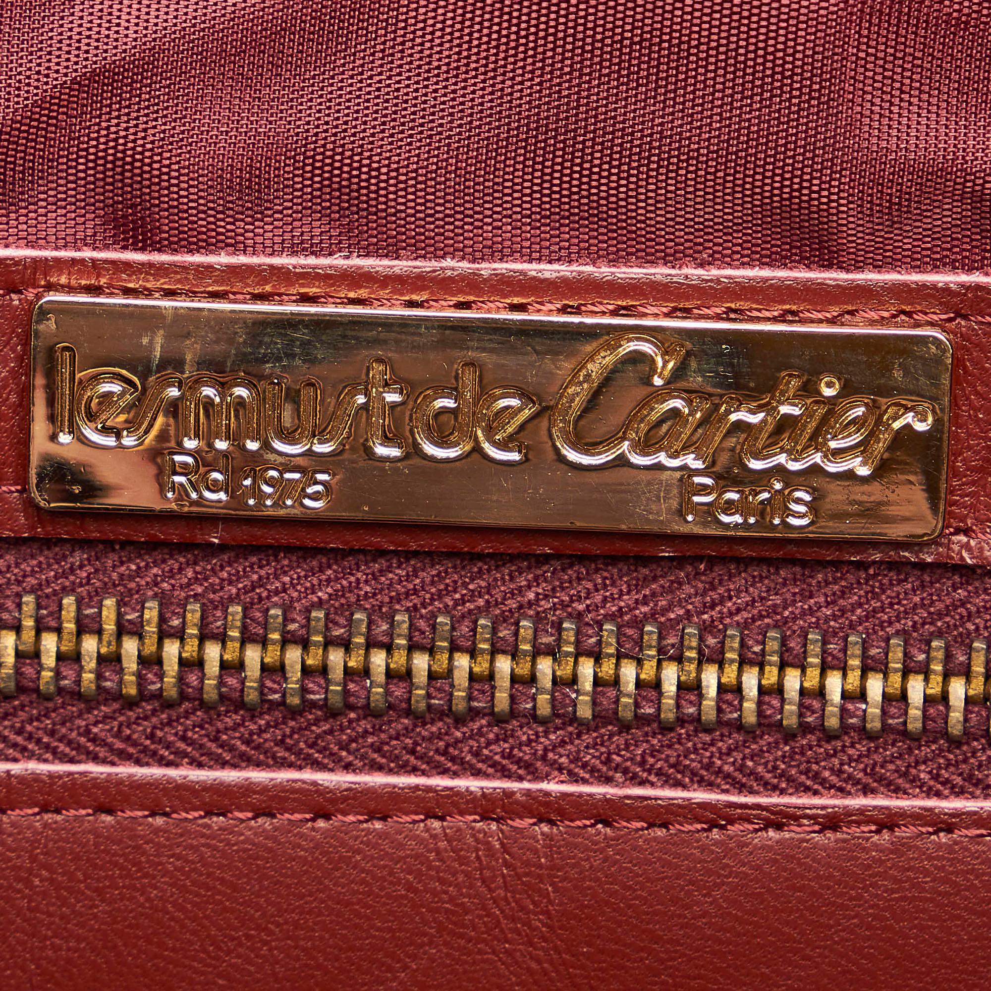 Cartier Must de Cartier Leather Boston Bag (SHG-29107)