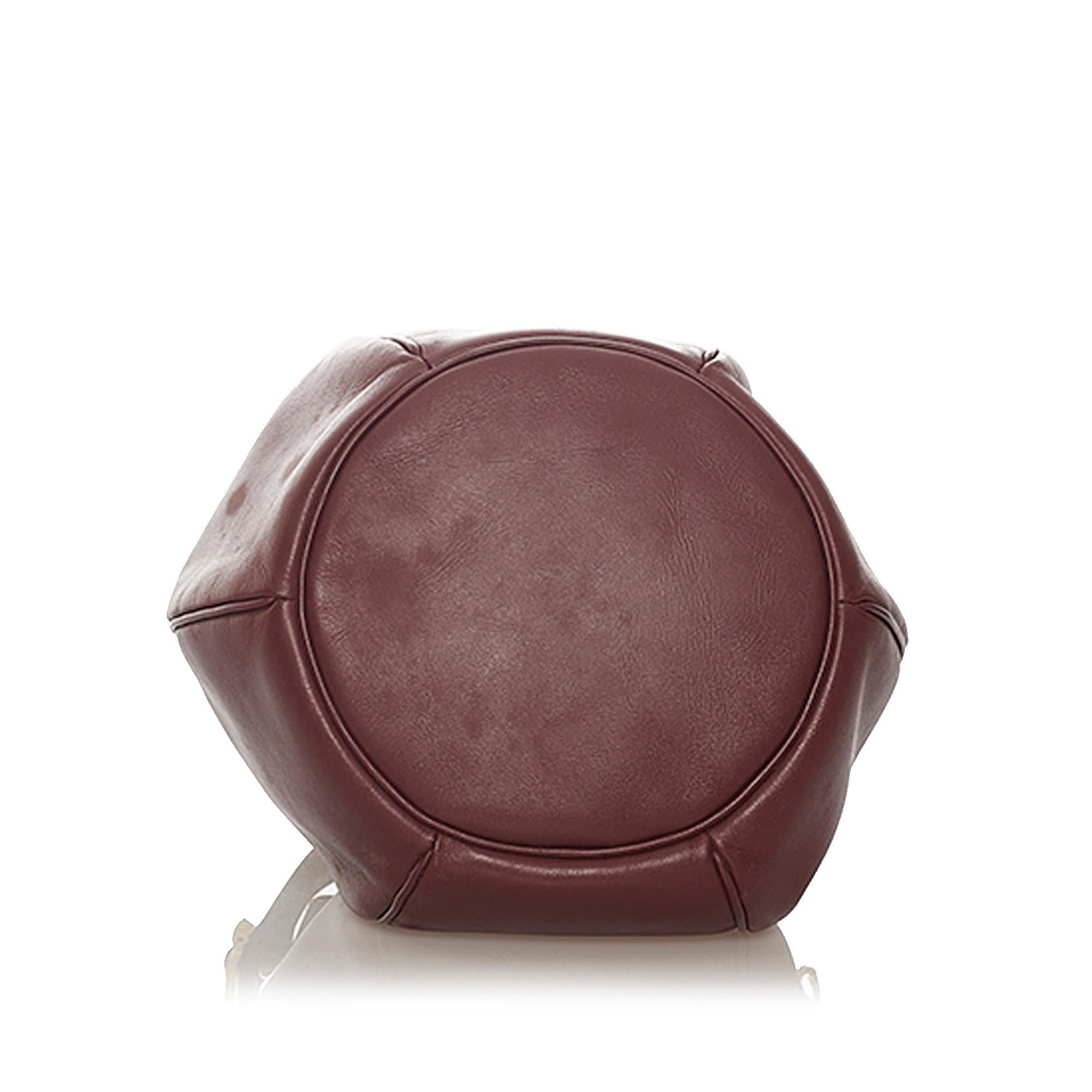 Cartier Must de Cartier Leather Bucket Bag (SHG-27378)