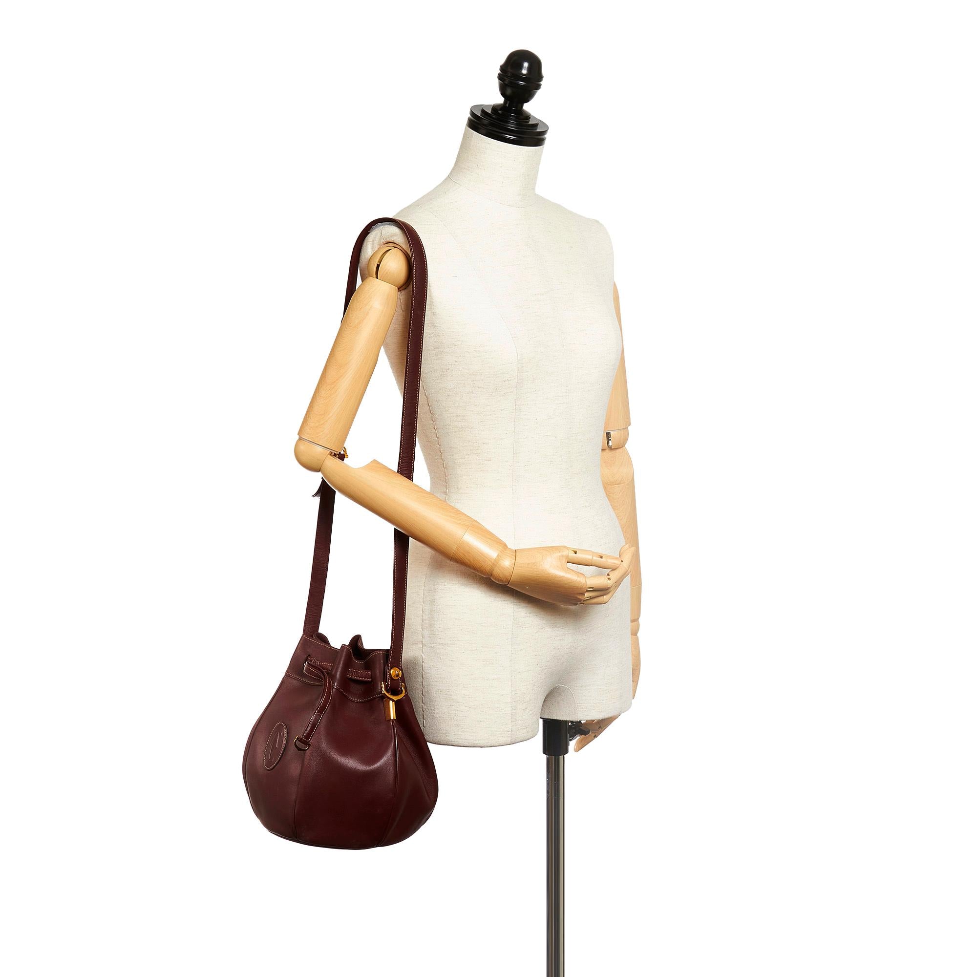 Cartier Must de Cartier Leather Bucket Bag (SHG-27378)