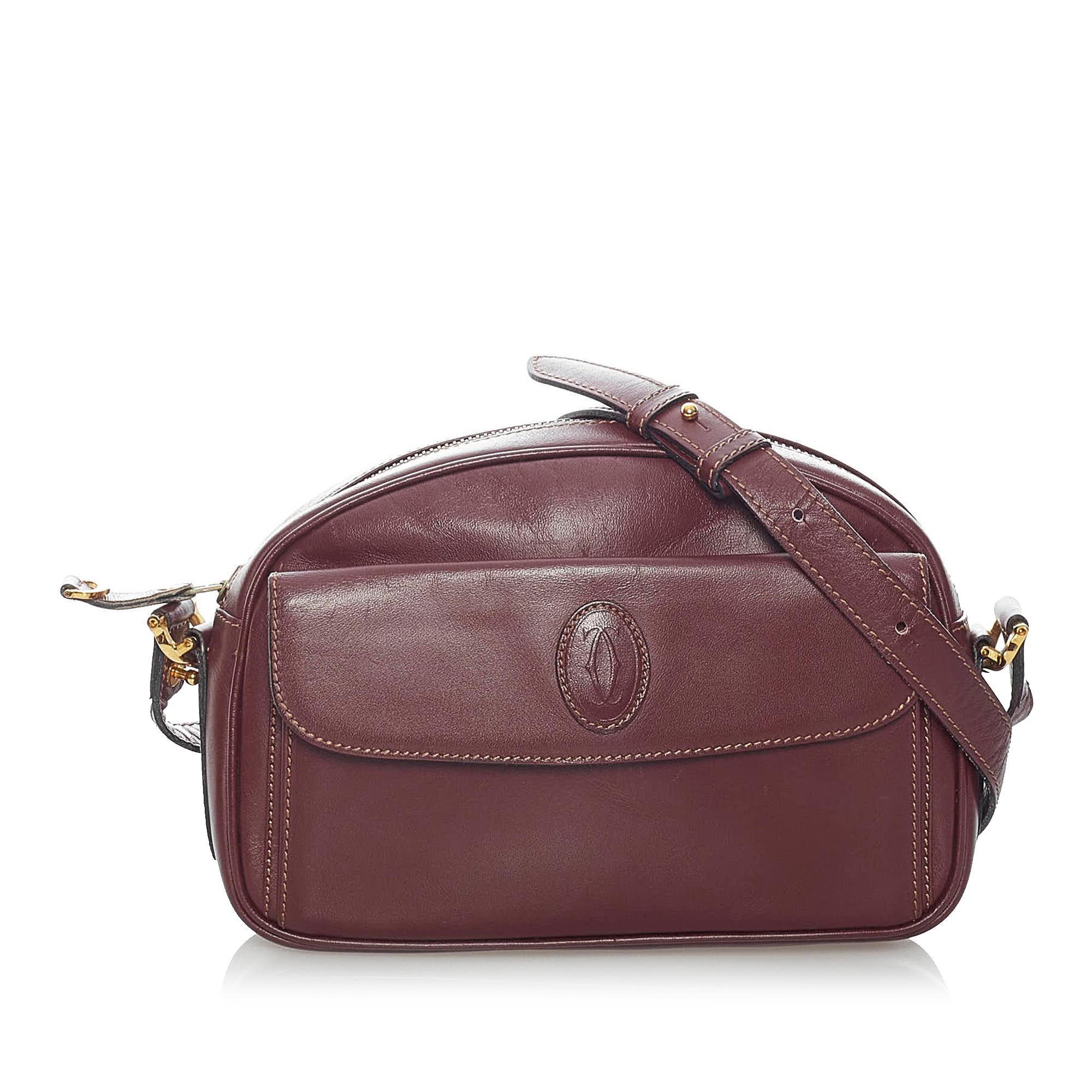 Cartier Must de Cartier Leather Crossbody Bag (SHG-31241)