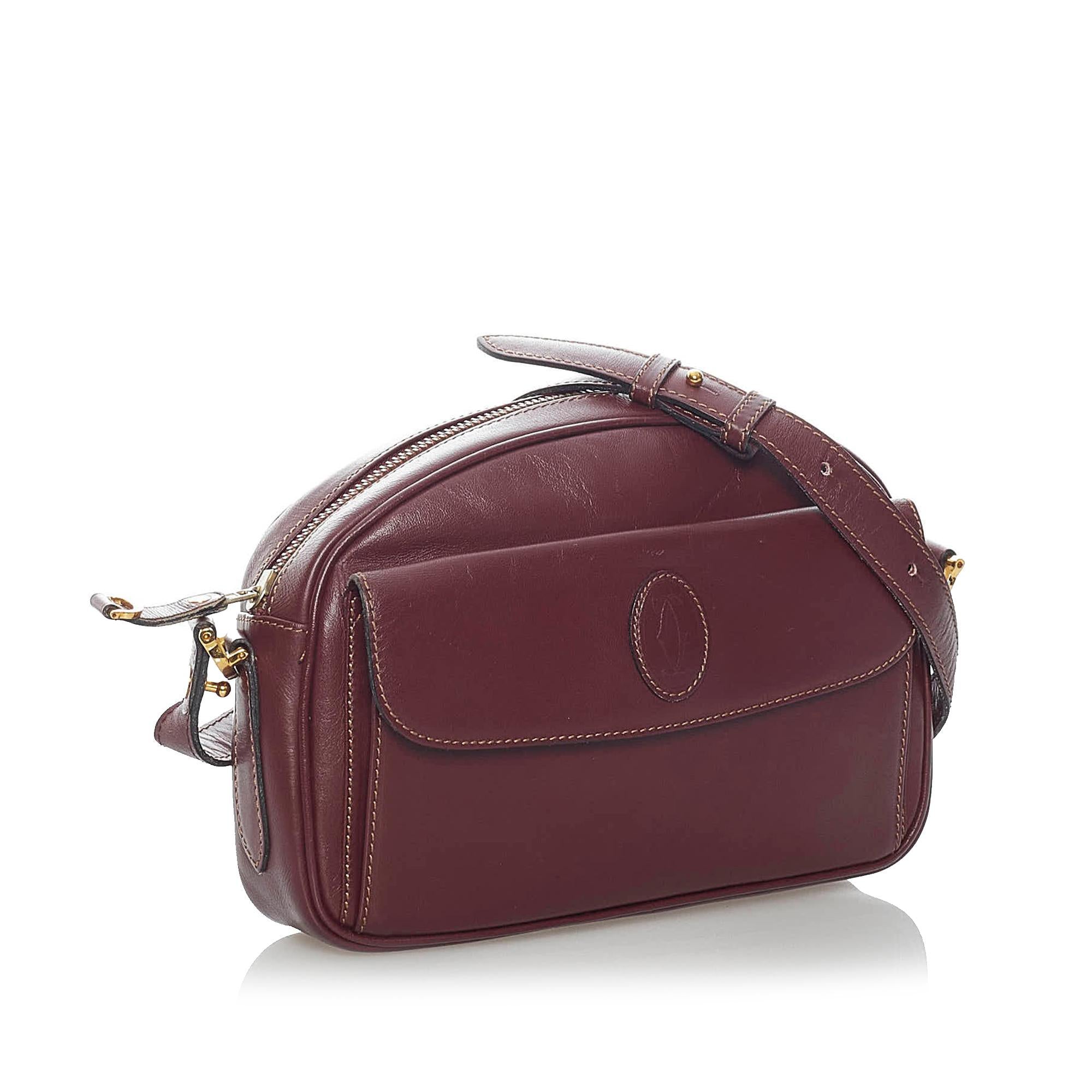 Cartier Must de Cartier Leather Crossbody Bag (SHG-31241)