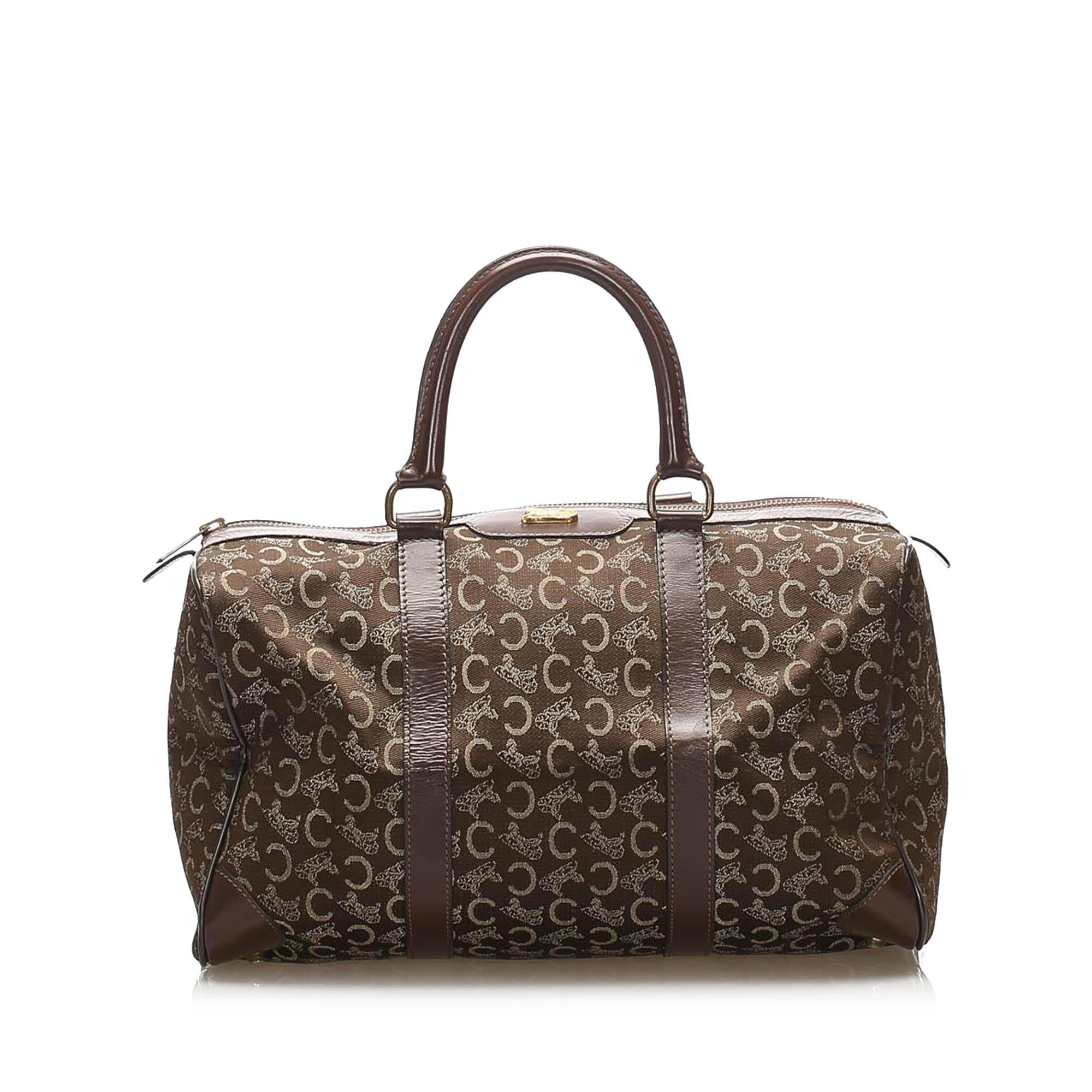 Celine C Macadam Canvas Boston Bag (SHG-24381)