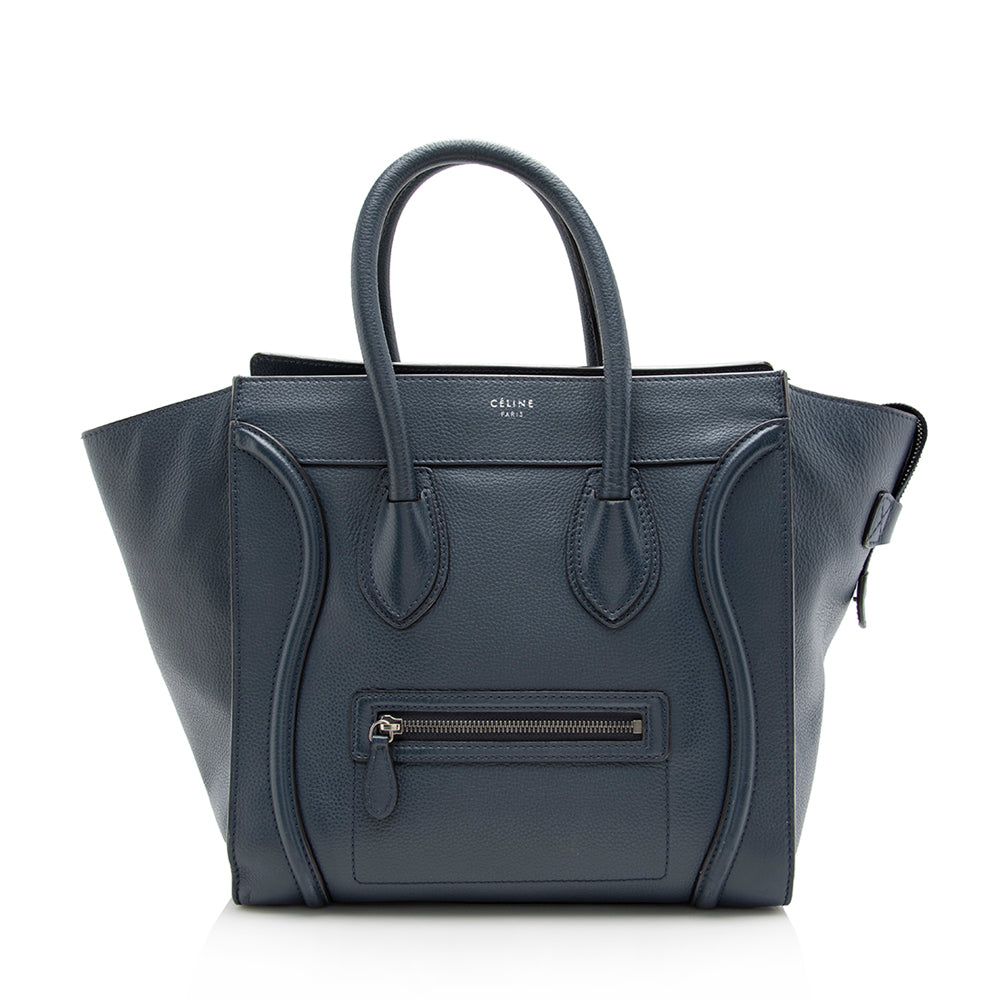 Celine Drummed Calfskin Mini Luggage Tote (SHF-17319)