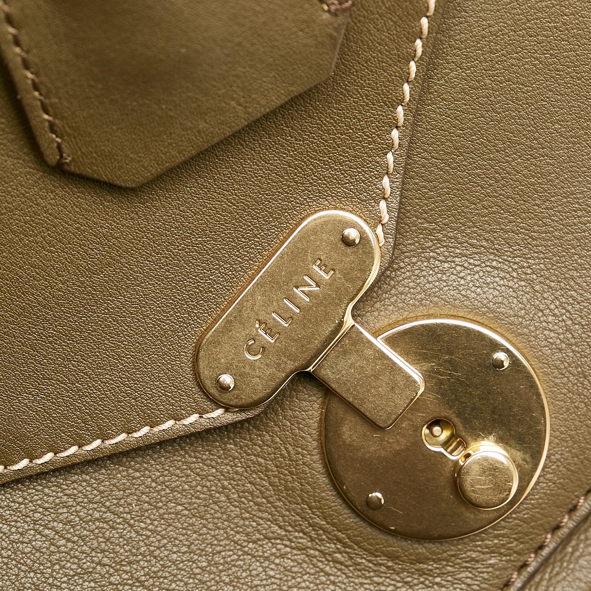 Celine Envelope Luggage Tote Leather Handbag (SHG-30073)