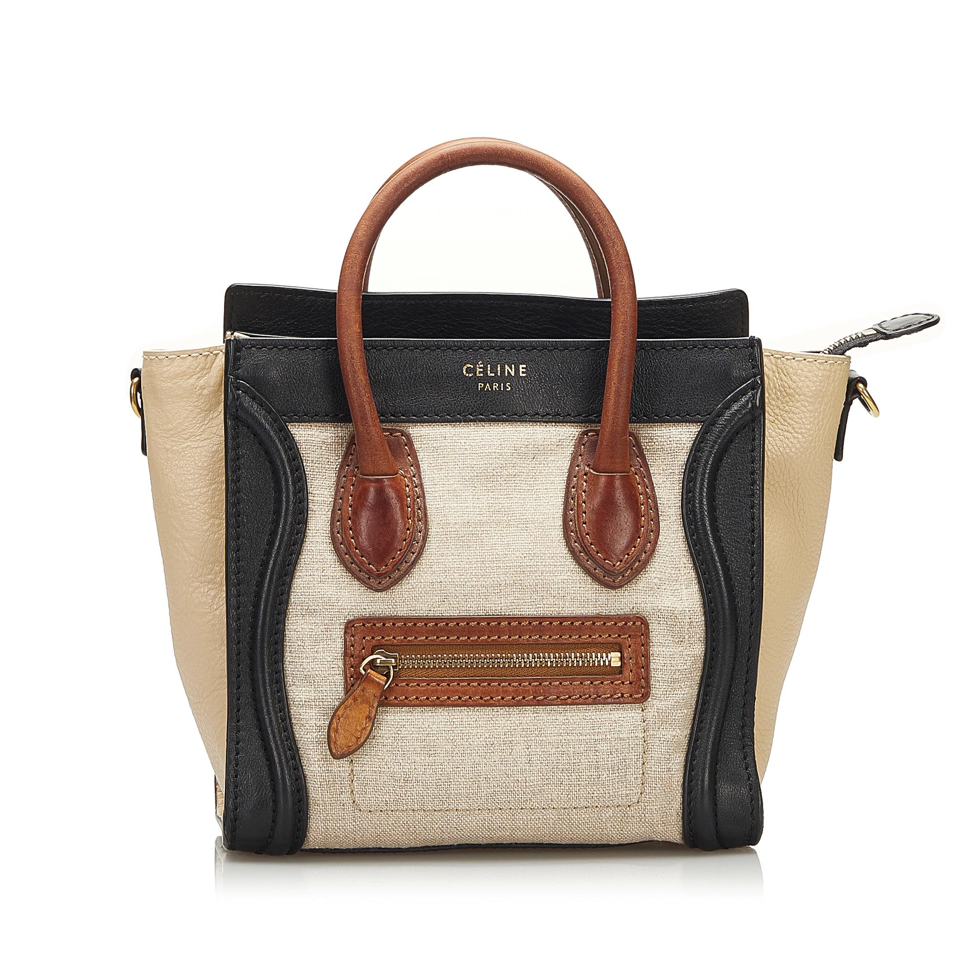 Celine Luggage Tote Tricolor Satchel (SHG-36810)