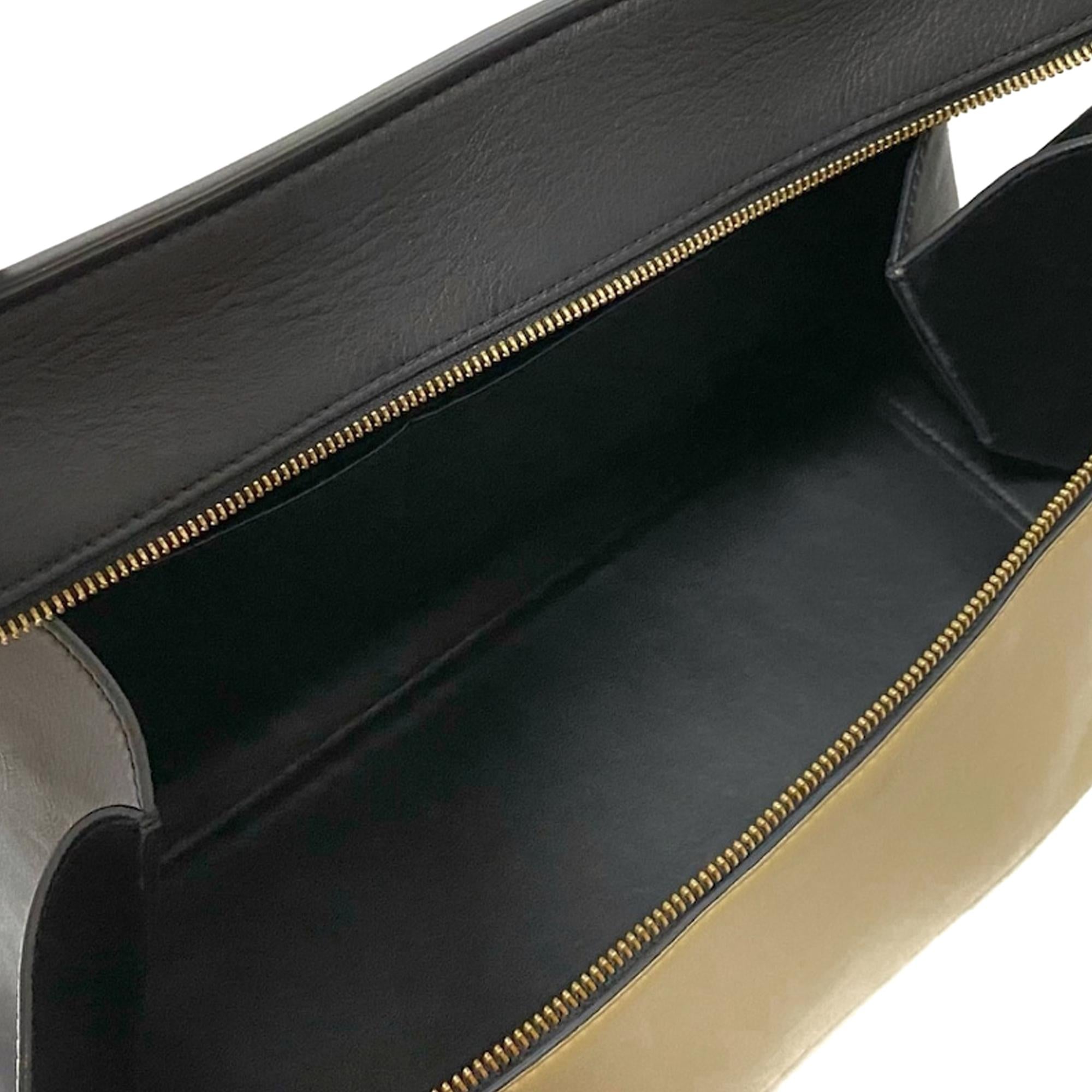 Celine Medium Edge Bicolor Leather Handbag (SHG-36189)