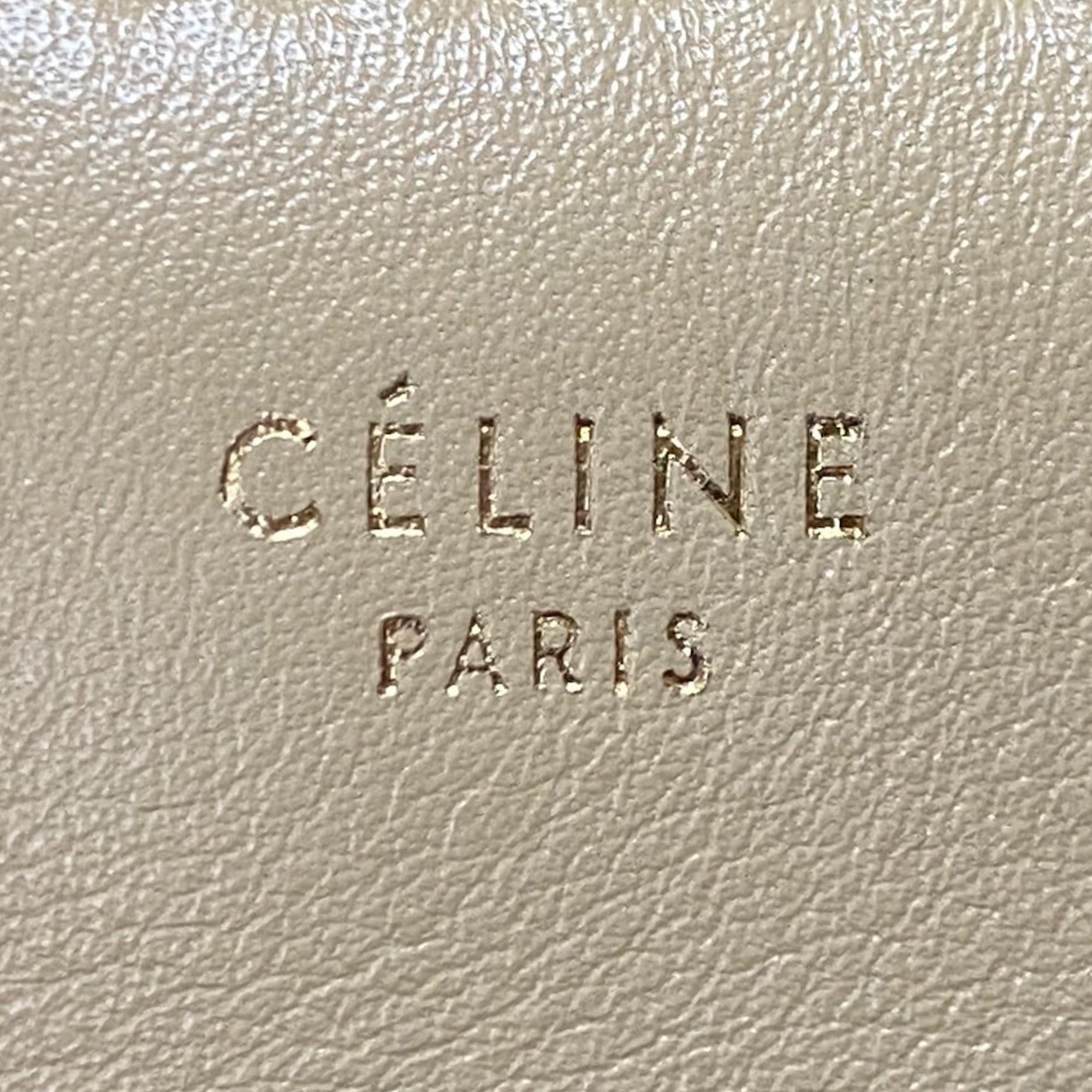 Celine Medium Edge Bicolor Leather Handbag (SHG-36189)